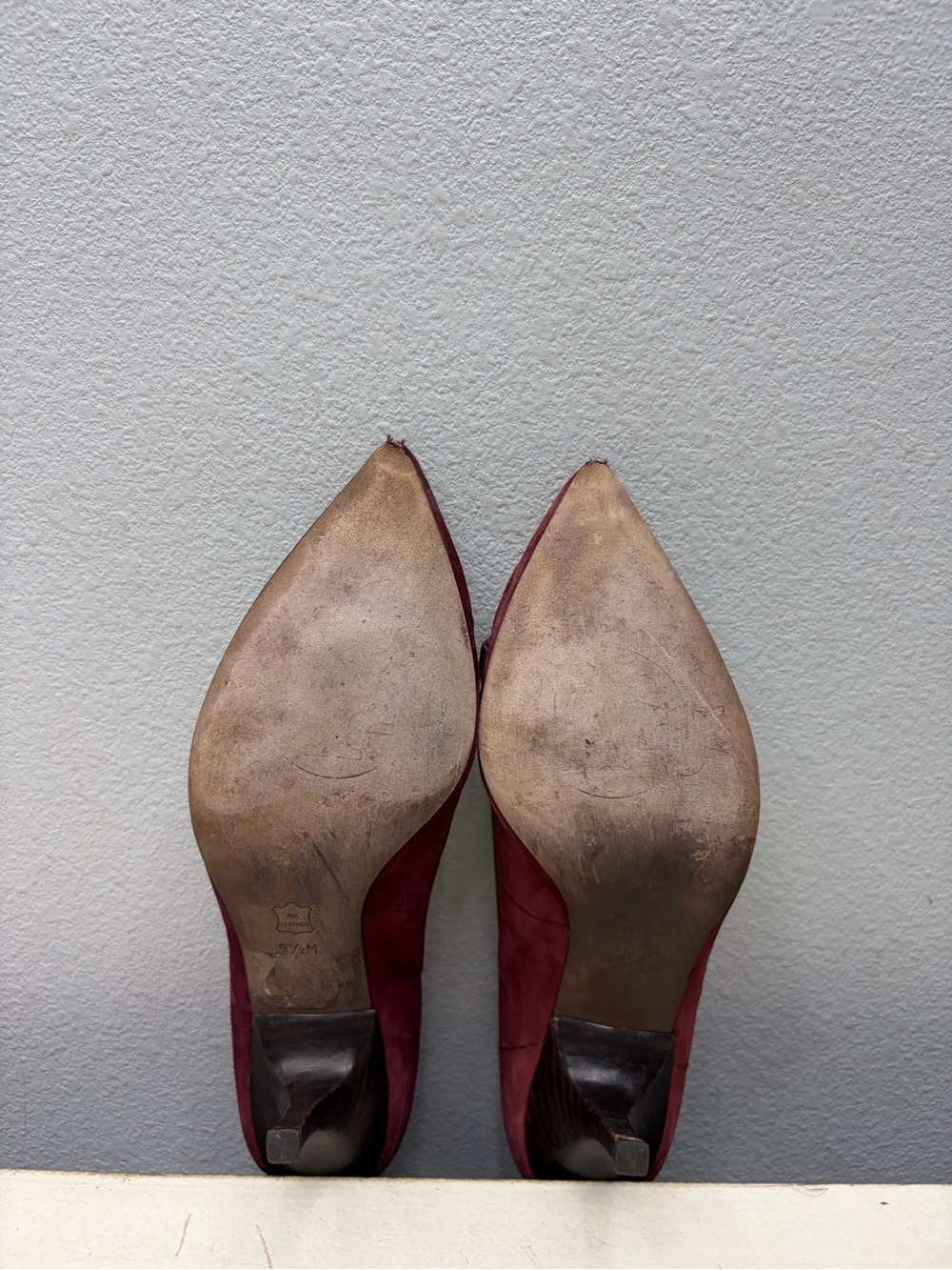 Tory Burch maroon Suede Eliza Pointed Loafer Pumps Size 9.5 - Picture 7 of 8